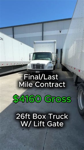 Gross revenue: $4,160 Expenses deductions: $3,672.26 Pre-tax profit: $487.74 After tax: $414.58 This is my second time building this business — but now it’s done right. Built on systems. Not chaos. #finalmile #boxtruckbusiness