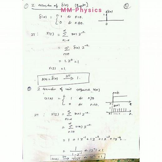 PDF - Z Transform - ROC and its properties - step and impulse signal as an input