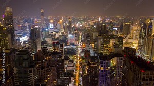 High angle view in the Sukhumvit Road