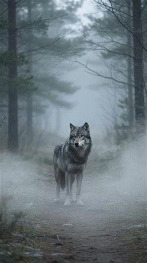 Mysterious Wolf in the Fog 🌫️🐺