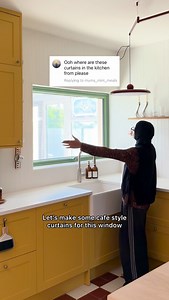 A quick DIY for anyone who isn’t a fan of sewing (like me😆). I made these cafe style curtains for my kitchen windows using hemming tape and fabric . So simple but it’s already made such a big impact! Let me know what you think? Fabric and hooks from @dunelmuk #diycurtains #nosew | Grillo Designs Blog