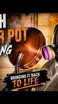 French copper pan restoration and retinning