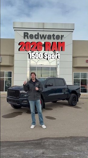 New 2026 Ram 1500 Sport | NEW 3.0L Hurricane I6 | 3-Inch Lift & 35s | Jeremy at Redwater Dodge