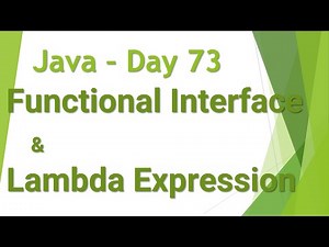 Java - Day 73 (in Telugu) - Functional Interface and Lambda Expression