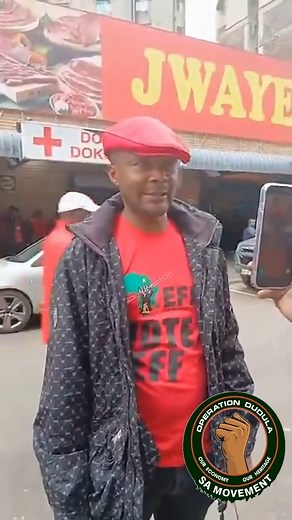 66K views · 1.2K reactions | LIVE UPDATE A foreign national wearing an EFF T-shirt is leading a protest outside the City of Johannesburg offices today. We are closely monitoring the situation and will provide updates as more information becomes available. #JoburgProtests #CityOfJoburg #fblifestyle | Operation Dudula SA Movement | Facebook