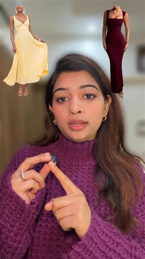 Pooja | NYC Content Creator on Instagram: "Save this and share it with your besties 👯‍♂️ Follow @therealpooo for more such valuable finds 💕 Fitted dress vs flowy dress ✨ . How to style dresses based on your body type measurements tape tutorial guide fashion hacks affordable budget friendly fashion trendy outfits body shape types flowy dresses bodycon dresses women’s fashion what to wear on Datenight outfit ideas trendy styles Bollywood celebrity style outfits #fashion #trending #explorepage #r