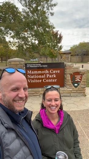 Mammoth Cave NP 2025. We did the Discovery Self Guided tour (our only option). The rangers and park staff were awesome as per usual and big shoutout to the nonprofit Friends of Mammoth Cave National Park for keeping the park open! We had a great day hiking and exploring with friends. We will be back again to dive deeper into the cave next time! 🦇🍁🍂🥾 | Roving Nomads