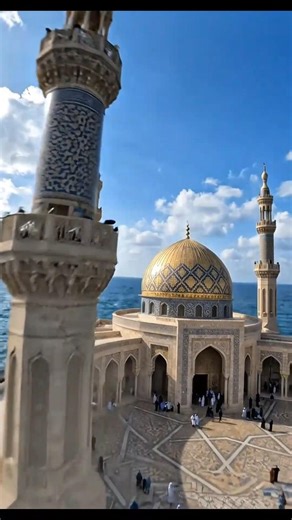 Building a Magnificent Mosque in the Middle of the Ocean #allah #mosquelover #beforeandafter #viral