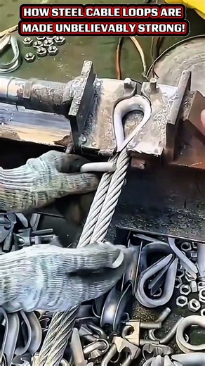 How Giant Steel Wire Rope Is Formed by Industrial Rollers/ Steel Cable Manufacturing #machine #short
