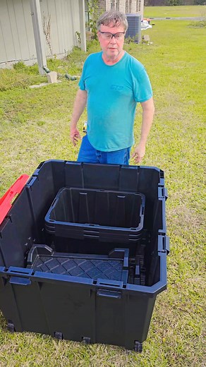 Review of the Husky 170-gallon Pro grip storage tote (Black Friday Deal). #homedepot #blackfridaydeals #sale #foryou | Leny T Bardwell