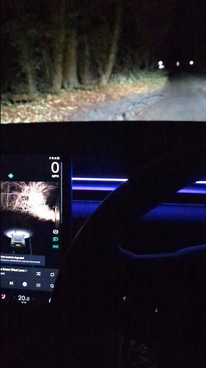 Reflections from the S3XY STRIP in my Tesla Model Y