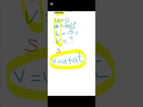 A simple problem showing how to use the equations of uniformly accelerated motion.