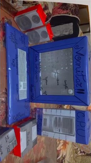 computer model with it's main parts 🖥️⌨️🖱️#model #creative #craft