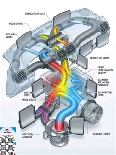 #Car HVAC airflow explained ❄️🔥