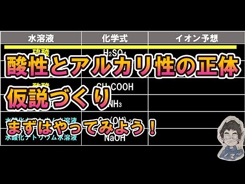 【解説】中３理科 酸性・アルカリ性の正体ー仮説づくりー
