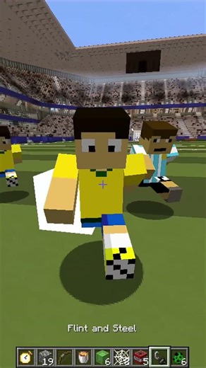 POV You can Stop time in Football Stadium shorts minecraft #minecraft #mincraftpvp #enderdragon