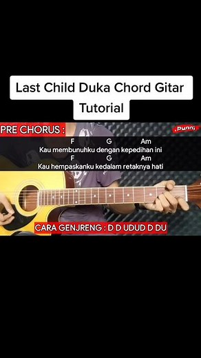 Tutorial Chord Gitar Lagu Duka oleh Last Child