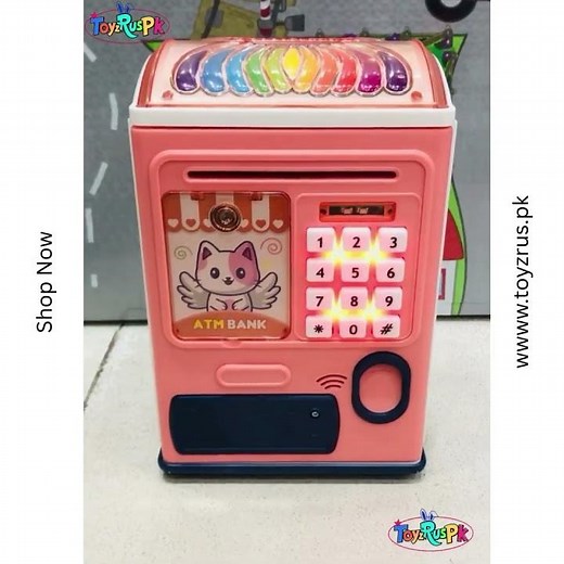 Money Box ATM Machine for Kids | Fingerprint Piggy Bank with Lights & Sounds | ToyzRusPk