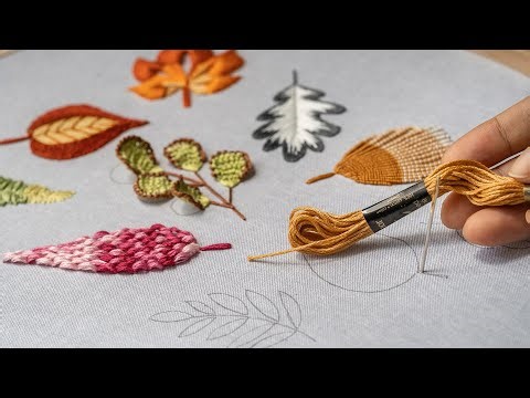 10 Vibrant & Unique Embroidered Leaves