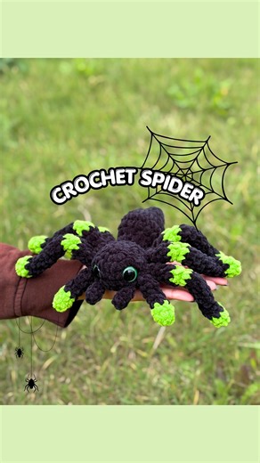 Crochet spider for Halloween | Amigurumi spider
