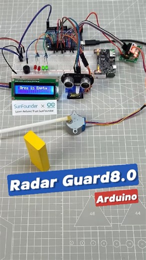 When an Object Enters the Zone… It Reacts! 😱#Arduino #UltrasonicSensor #DIYRadar