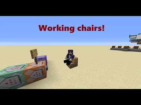How to make SITTABLE CHAIRS in minecraft 1.16.3 with only 3 command blocks!