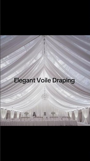 Elegant Voile Draping for Weddings | Stunning Ceiling Decoration Idea