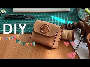 ✅ Making a leather purse for coins leather pouch for small accessories, DIY a leather coin purse.