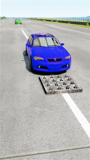 Car vs Spike Trap! Extreme Damage Test in BeamNG.drive 🚗💥