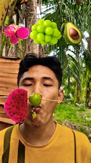 Food ASMR🐉🍇🥑 | Mouth Emoji Magic😲✨️ #shorts #reverse #food #funny #satisfying #trending #mukbang