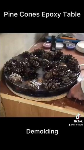 How to Create a Pine Cones Epoxy Table Making 💎