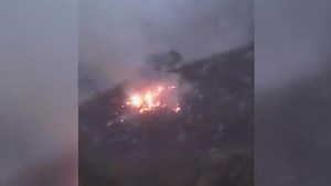 Amateur video shows plane crash site in Pakistan