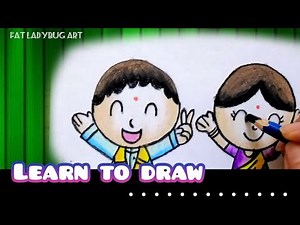 印度人🌟马来西亚民族(3)🌟油画棒教学/indian🌟Cara melukis rakyat Malaysia / cute Malaysian drawing tutorial#howtodraw