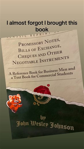 I read a paragraph and im hooked. #promissorynotes #billsofexchange #negotiableinstruments #cheques