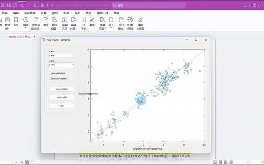 利用matlab的回归工具箱开展近红外光谱的偏最小二乘回归(PLSR)模型的建立以及异常样本检测和基于遗传算法(GA)的特征变量选择