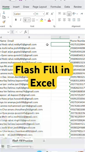 How to use flash fill in excel
