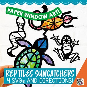 Reptilian Art Activity for Preschool | Reptiles Frog Snake Lizard Turtle Crafts