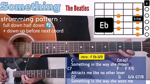 Something - The Beatles guitar chords w/ lyrics & strumming tutorial | Bert's Guitar Tutorials