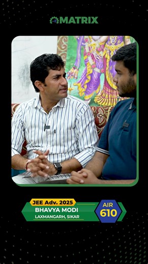 4.3K views · 222 reactions | Matrix Notes ✅ JEE Cracked ✅ JEE Advanced 2025 Topper’s simple secret! . . . . . #JEETopper #MatrixSikar #MatrixJEE #JEEMotivation #JEETips | Matrix | Facebook