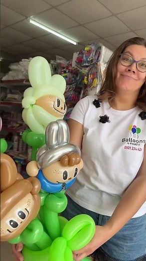 Labubu balloon idea from modelling balloon! Decor baloane modelaj Labubu!