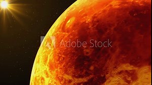 Realistic Venus Planet Animation with Seamless Loop