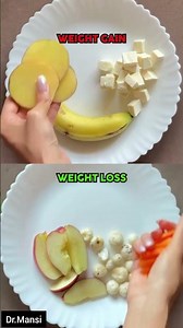 “Weight Gain vs Weight Loss Plate 🍽 | Simple Food Swaps That Actually Work 💪✨”
