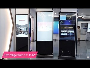 43" 50" 55" 65" 75" 86"floor standing kiosk-interactive digital kiosk-touch screen kiosks-HUSHIDA