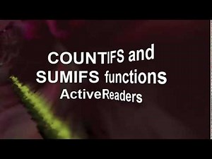 COUNTIF, COUNTIFS, SUMIF, SUMIFS