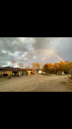 When the storms passed… this is what the campground looked like. Golden light. Fall colors. A double rainbow over the trees. Pure magic. 🌈✨ So grateful we get to call this home — and share it with you. 💛 📍 Scottsburg Raintree Lake KOA Holiday #scottsburgkoa #koaholiday #kentuckiana #rainbow | Scottsburg Raintree Lake KOA