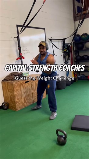 Capital Strength on Instagram: "Guess the Weight Challenge 👀💪 🔺 Training knowledge: Elite Dumbbell Guessing: Questionable 😂 #guesstheweight #gymchallenge #raleighnc #raleighpersonaltrainer #raleighpersonaltraining #gymreel #gymhumor #reels #fyp"