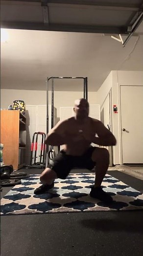 Duck walk practice #fitover40 #training #strength #muscle #mobility #hips #duckwalk #squats #squatch