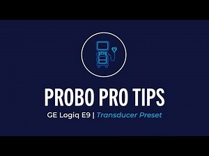 Probo Pro-Tips: Transducer Presets on the GE HealthCare LOGIQ E9