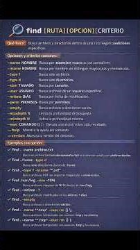 Comando find en #linux