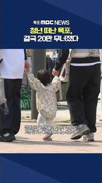 Population Falls Below 200,000 for the First Time in 40 Years... What Is the Solution for Mokpo? ...